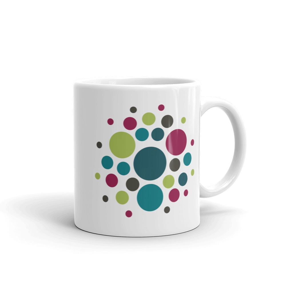 ALA Dots White glossy mug